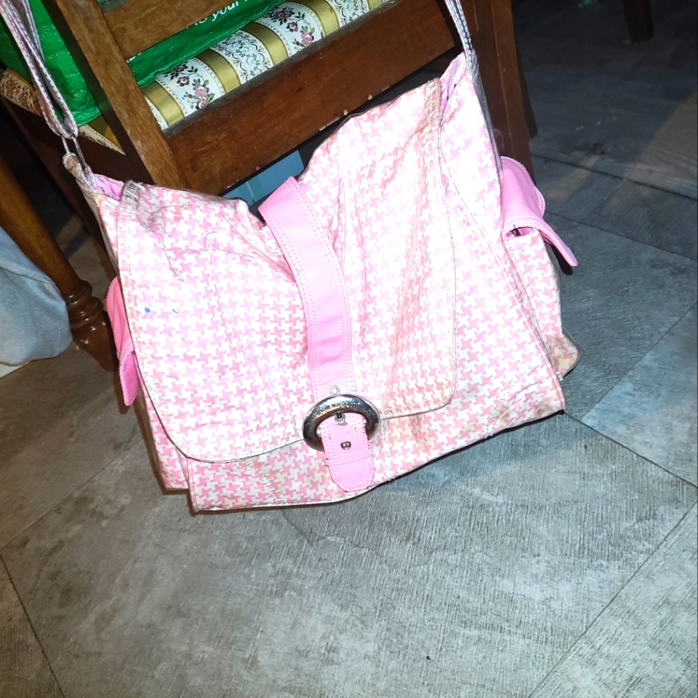 Pink Houndstooth bag
